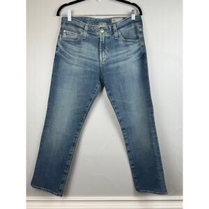 AG Tellis Modern Slim Jeans 30x26 Denim 360 Stretch Blue Wash Japan Fabric Men’s